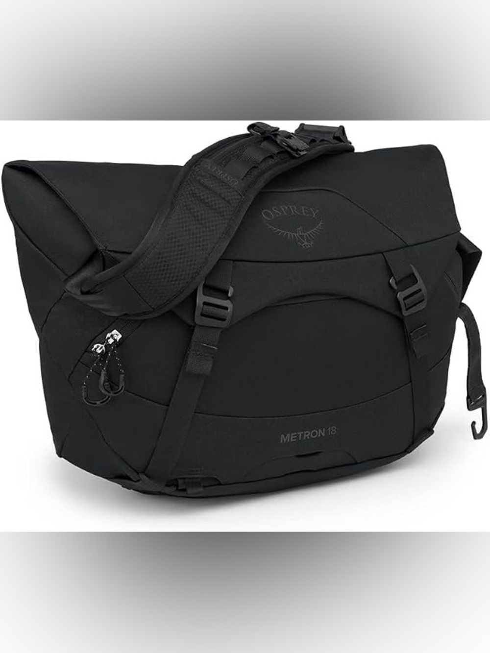 OSPREY METRON 18 MESSENGER BAG BLACK bike friendly unisex right or left shoulder